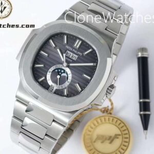 Patek Philippe Super Clone Watches 1:1 Nautilus 5726 Annual Calendar Grey Dial