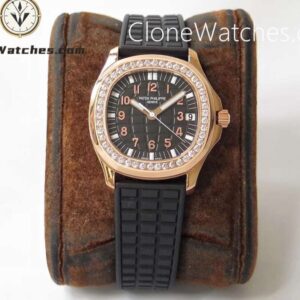 Patek Philippe Super Clone Watches 1:1 Aquanaut Luce 5068R-001 Rose Gold Diamond
