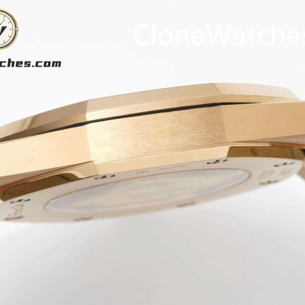 Audemars Piguet Super Clone Watches 1:1 Royal Oak Rose Gold 15400 Black Dial Rubber Strap - Image 14