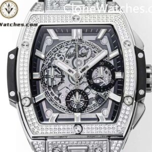 Hublot Super Clone Watches 1:1 Spirit of Big Bang Titanium Pavé 642.NX.0170.RX.1704