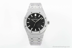 Audemars Piguet Super Clone Watches 1:1 Royal Oak Frost 15500 Black Dial
