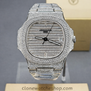 Patek Philippe Super Clone Watches 1:1 Nautilus 5719/10G Diamond