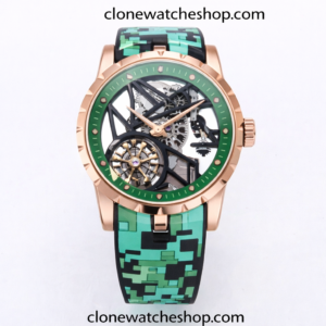 Roger Dubuis Super Clone Watches 1:1 Excalibur Skeleton Tourbillon RDDBEX0939 42MM