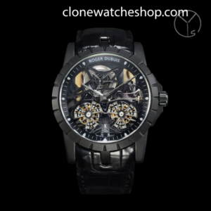 Roger Dubuis Super Clone Watches 1:1 Excalibur Skeleton Double Flying Tourbillon RDDBEX0471 45MM