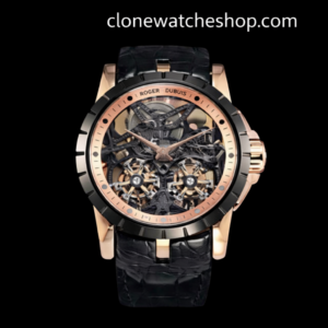 Roger Dubuis Super Clone Watches 1:1 Excalibur Skeleton Double Flying Tourbillon RDDBEX0471 45MM