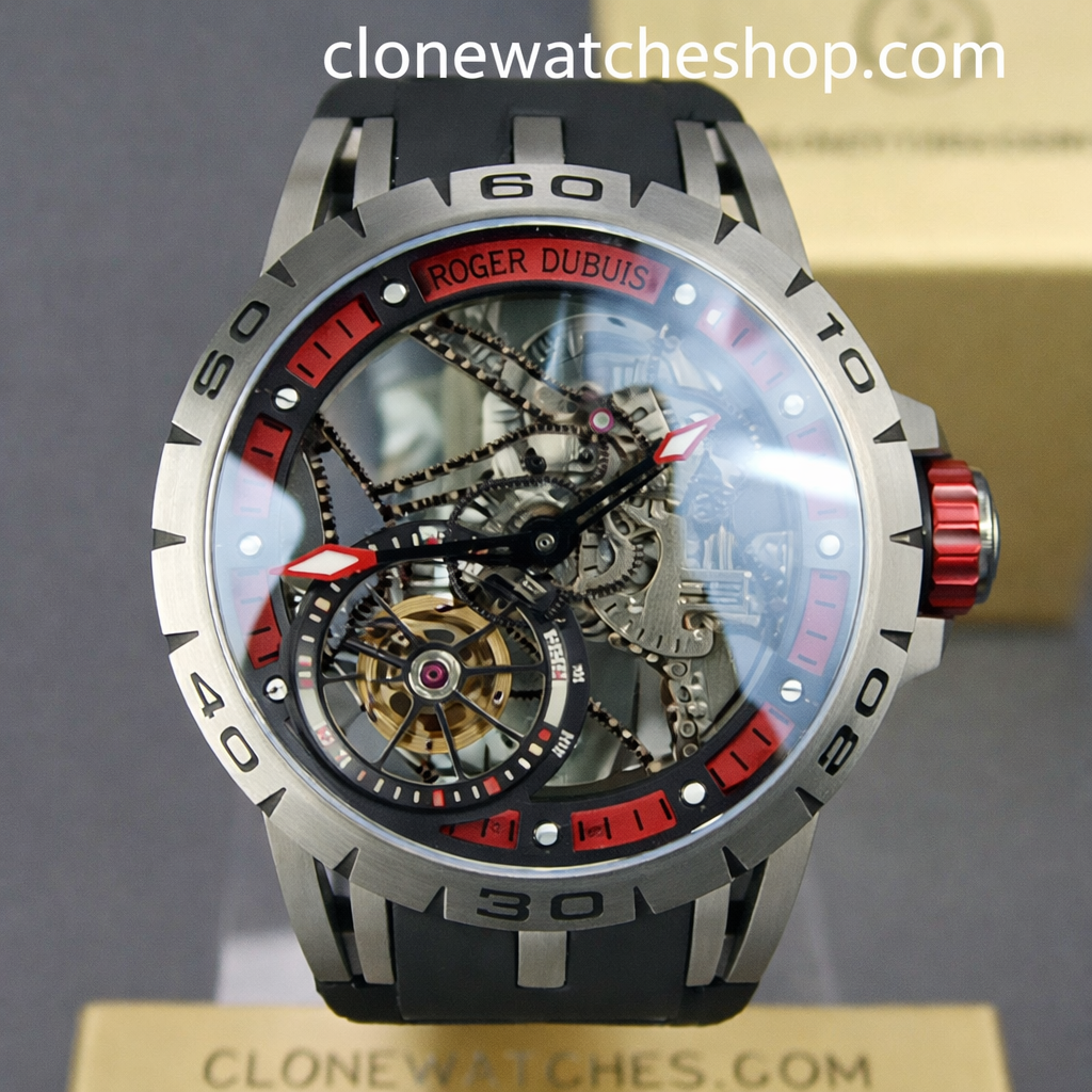 Roger Dubuis Super Clone Watches 1:1 Excalibur Spider Skeleton Tourbillon RDDBEX0545 42MM - Image 4