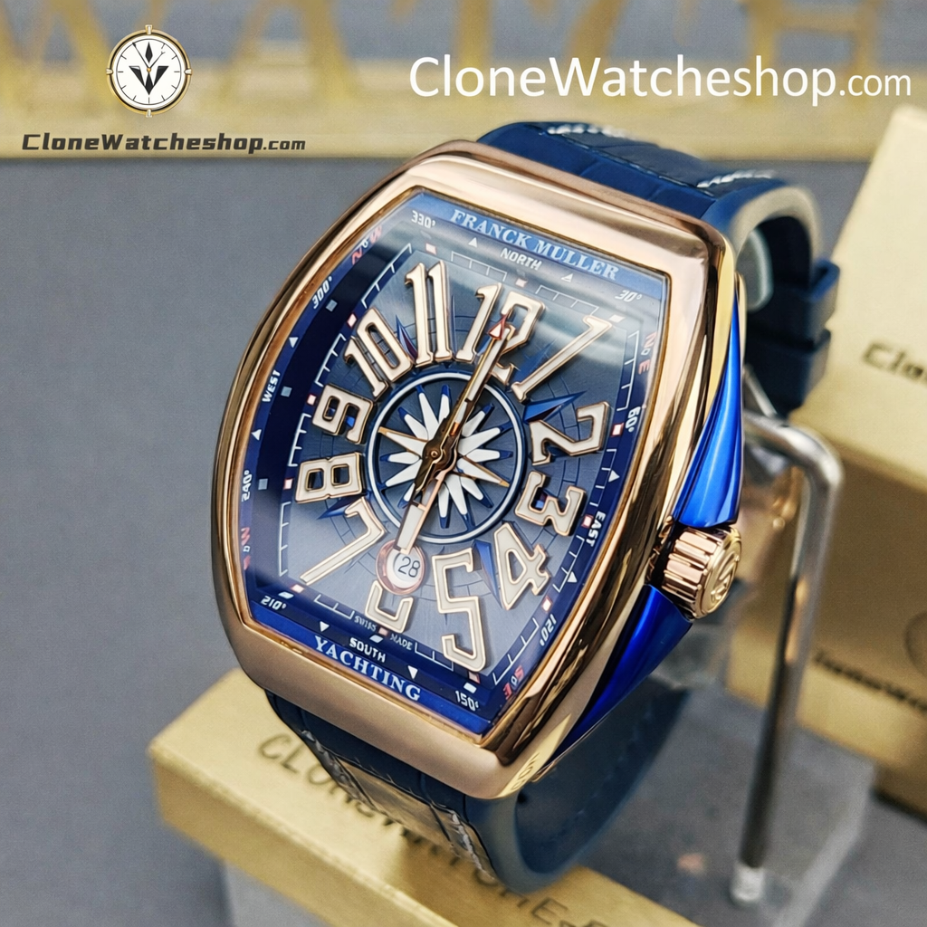 Franck Muller Super Clone Watches 1:1 V45 Blue Dial Yachting - Image 5