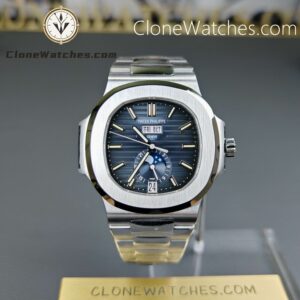 Patek Philippe Super Clone Watches 1:1 Nautilus 5726 Annual Calendar Blue Dial