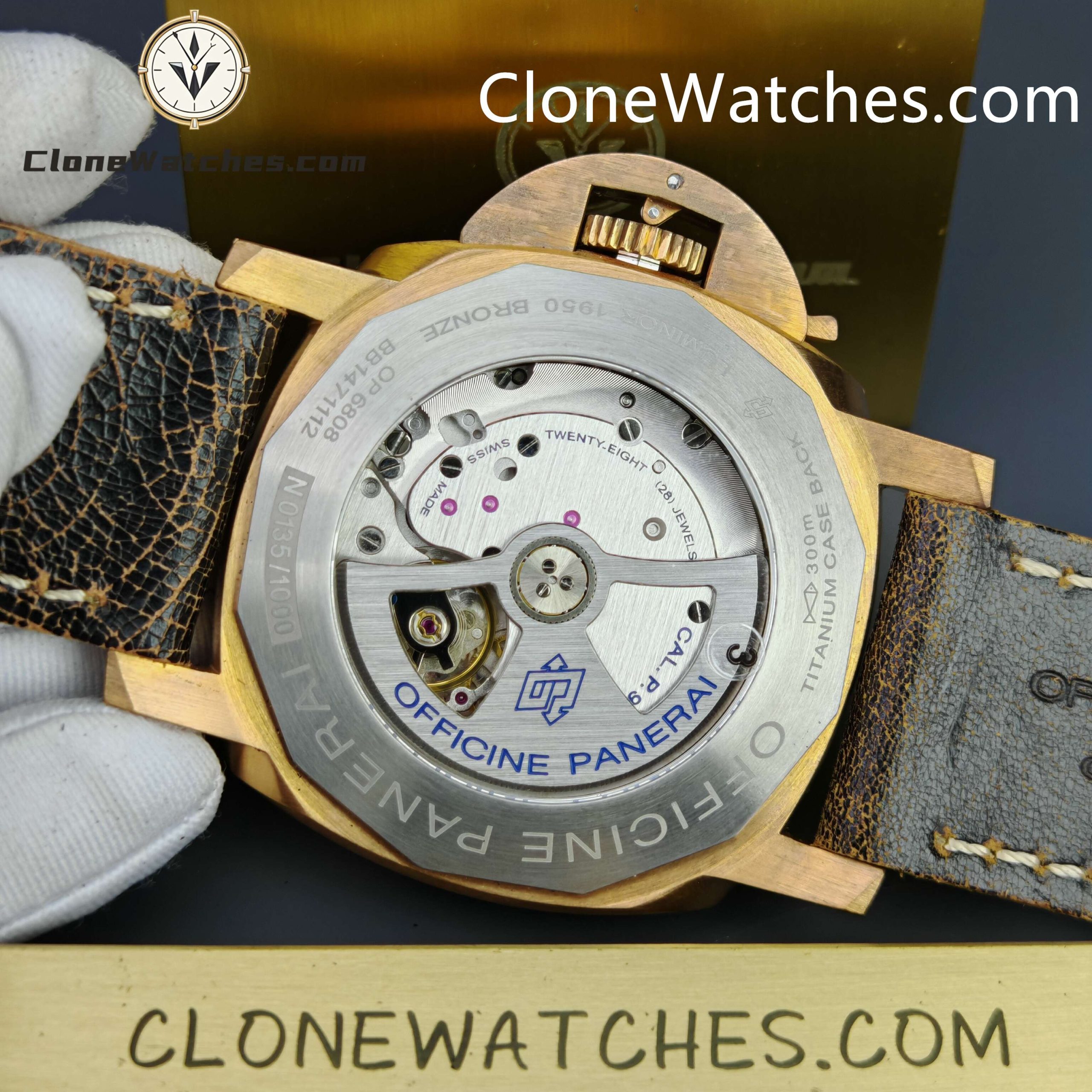 Panerai Super Clone Watches 1:1 Submersible 1950 3 Days Automatic Bronzo PAM00382 - Image 12
