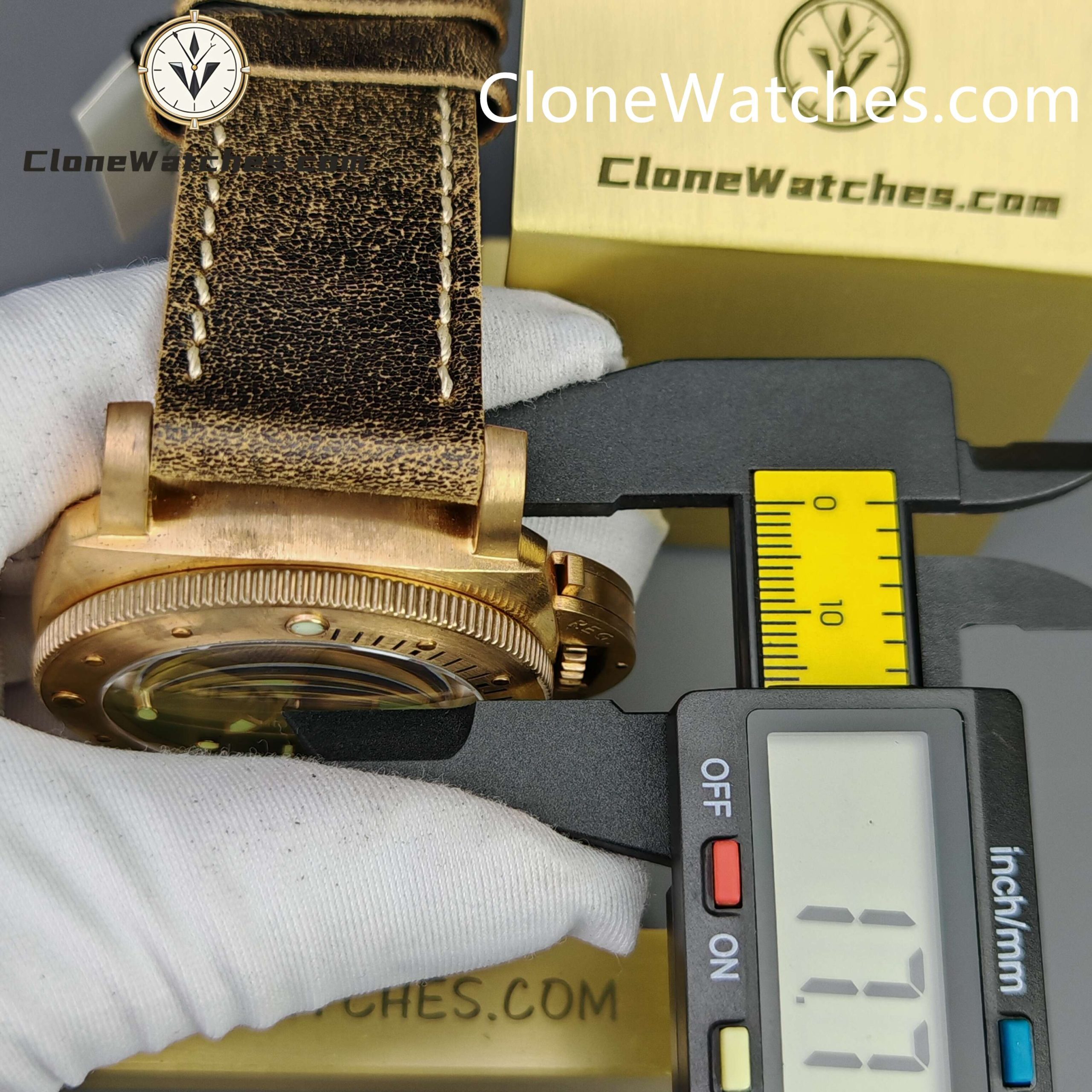 Panerai Super Clone Watches 1:1 Submersible 1950 3 Days Automatic Bronzo PAM00382 - Image 15