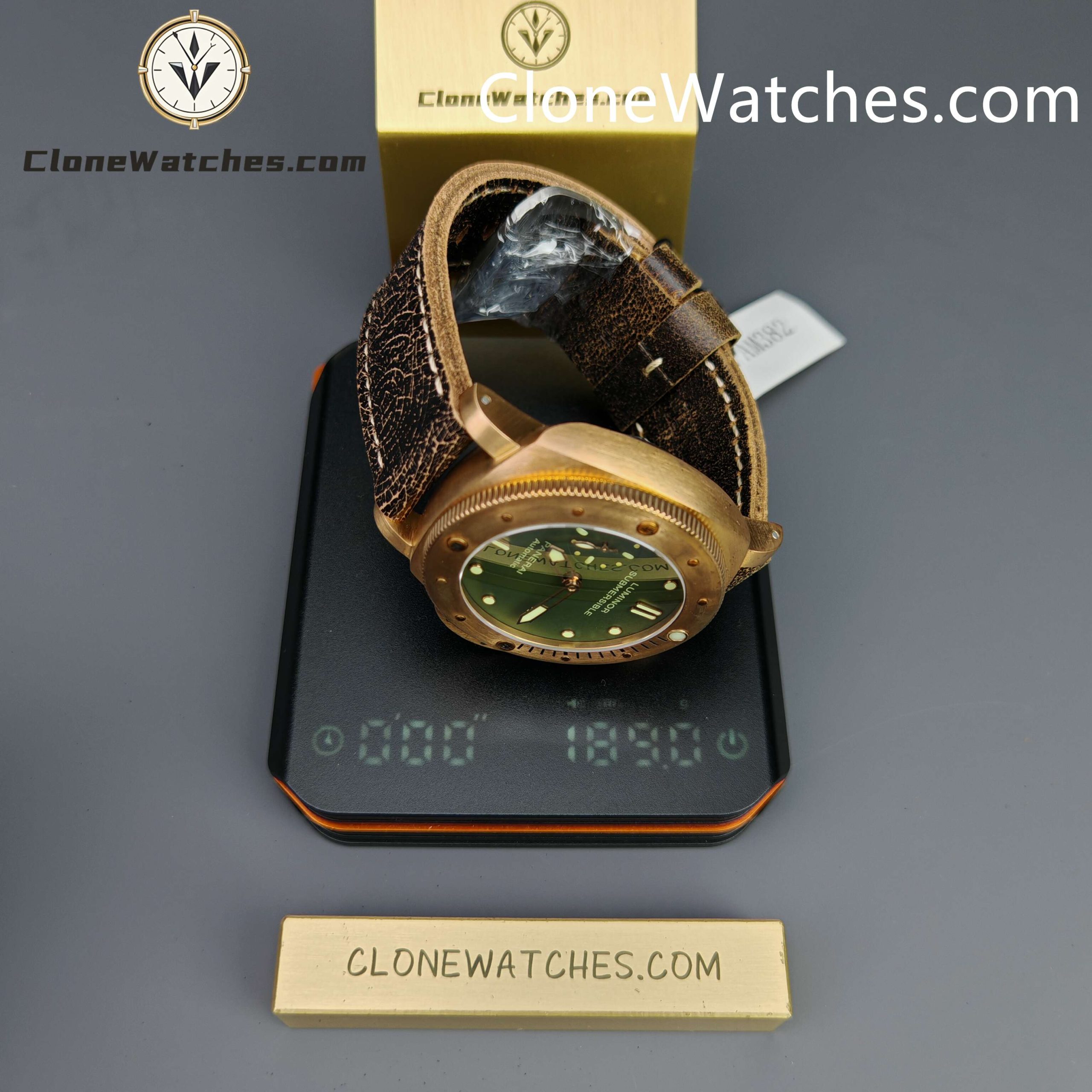 Panerai Super Clone Watches 1:1 Submersible 1950 3 Days Automatic Bronzo PAM00382 - Image 16