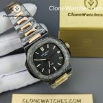 Modified Super Clone Watches 1:1 DiW Patek Philippe Nautilus 5711/1A “ROSE GOLD BLACK GRAIL" - Image 6