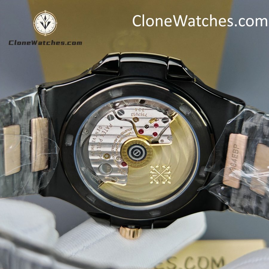 Modified Super Clone Watches 1:1 DiW Patek Philippe Nautilus 5711/1A “ROSE GOLD BLACK GRAIL" - Image 18