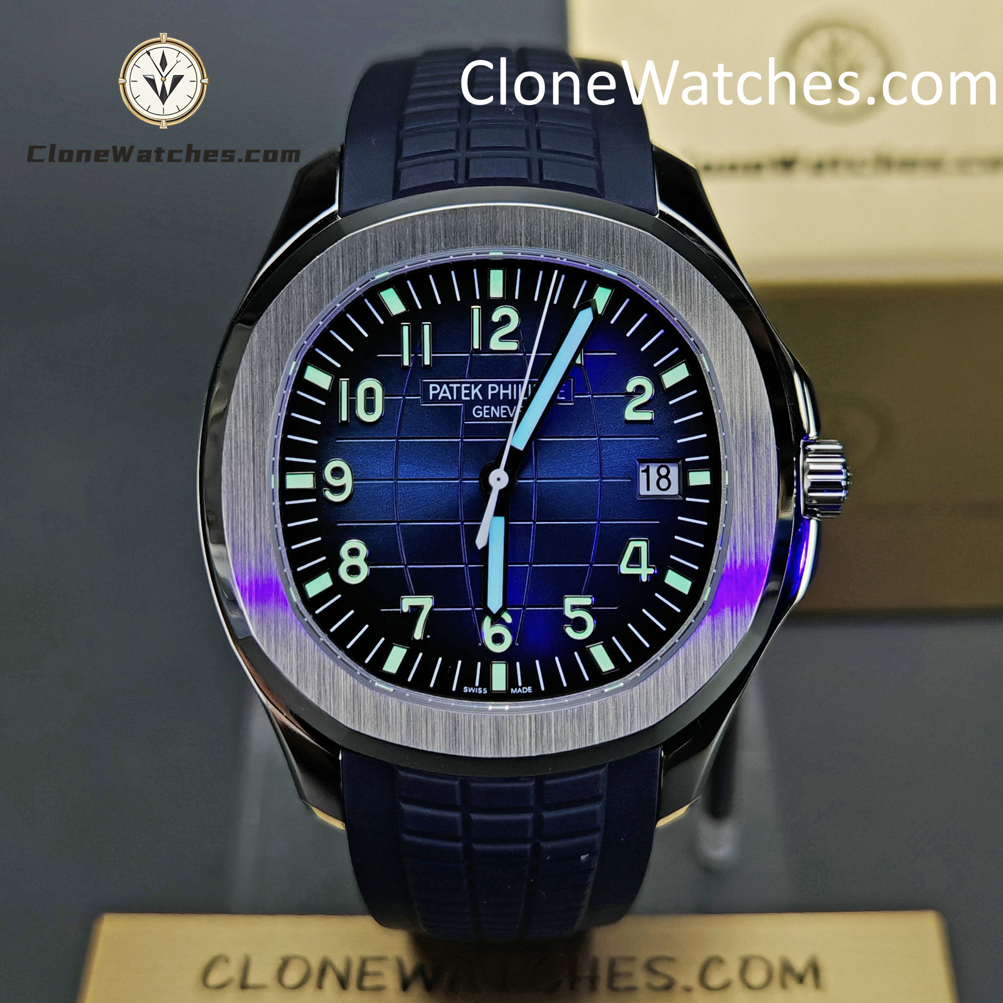 Patek Philippe Super Clone Watches 1:1 Aquanaut 5168G-001 Jumbo Blue 42 mm - Image 28