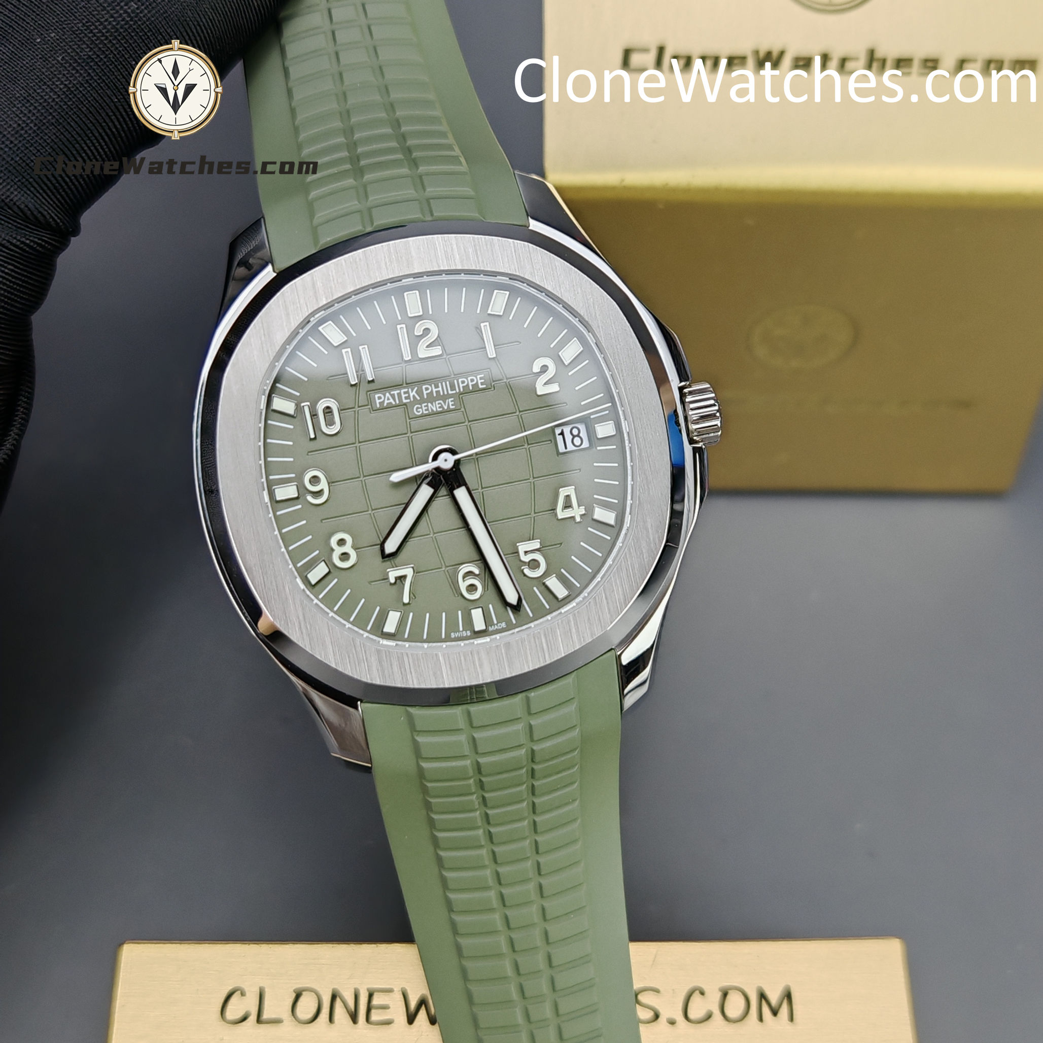 Patek Philippe Super Clone Watches 1:1 Aquanaut White Gold 5168G-010 42 mm - Image 2