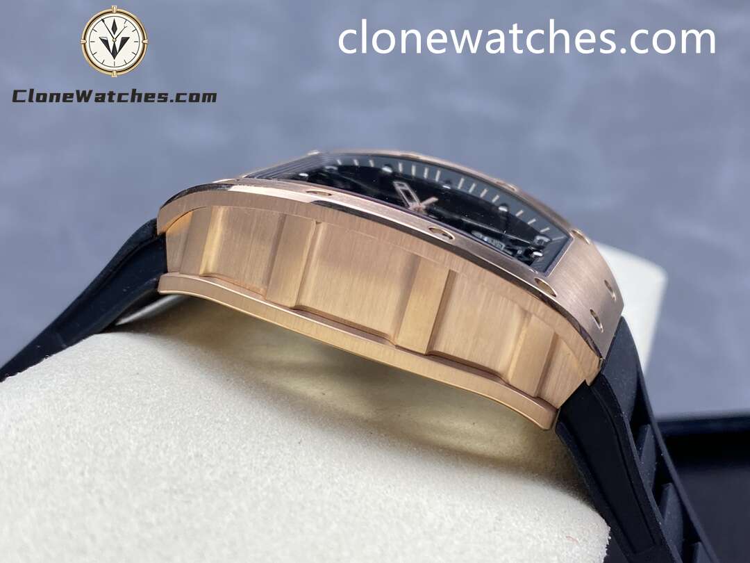 Richard Mille Super Clone Watches 1:1 RM 035 Americas Rose Gold Black Strap - Image 9