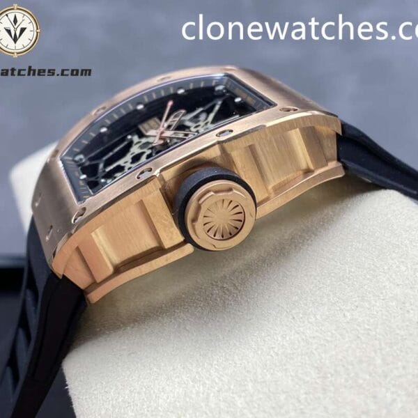 Richard Mille Super Clone Watches 1:1 RM 035 Americas Rose Gold Black Strap - Image 11