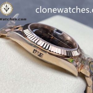 Rolex Super Clone Watches 1:1 Day Date Rose Gold Brown Roman Dial 40mm m228235-0002 3255 Movement