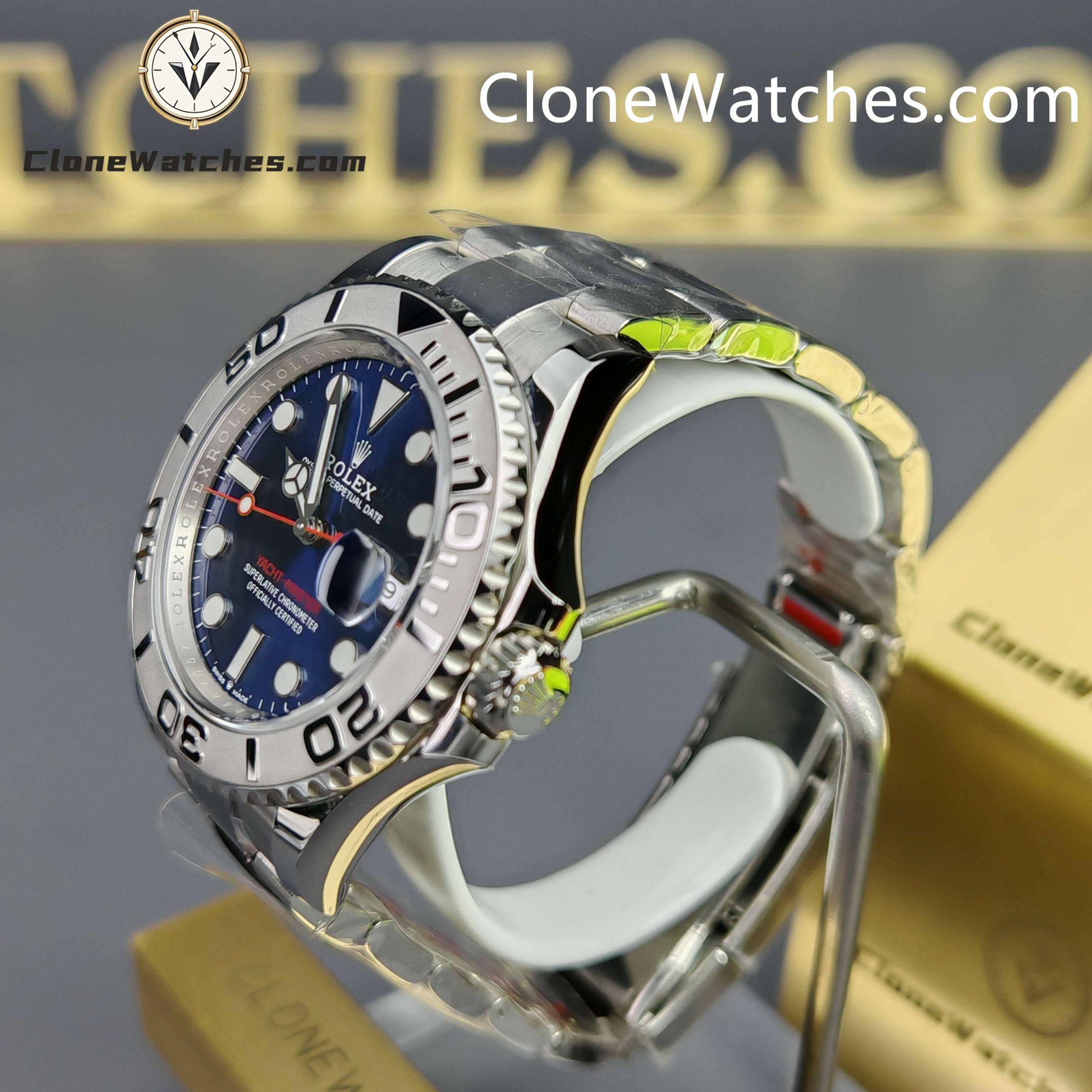 Rolex Super Clone Watches 1:1 Yacht Master Blue Dial M126622-0002 3235 Movement - Image 4