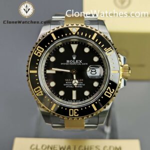 Rolex Super Clone Watches 1:1 Sea Dweller Yellow Gold Black Dial 126603 3235 Movement