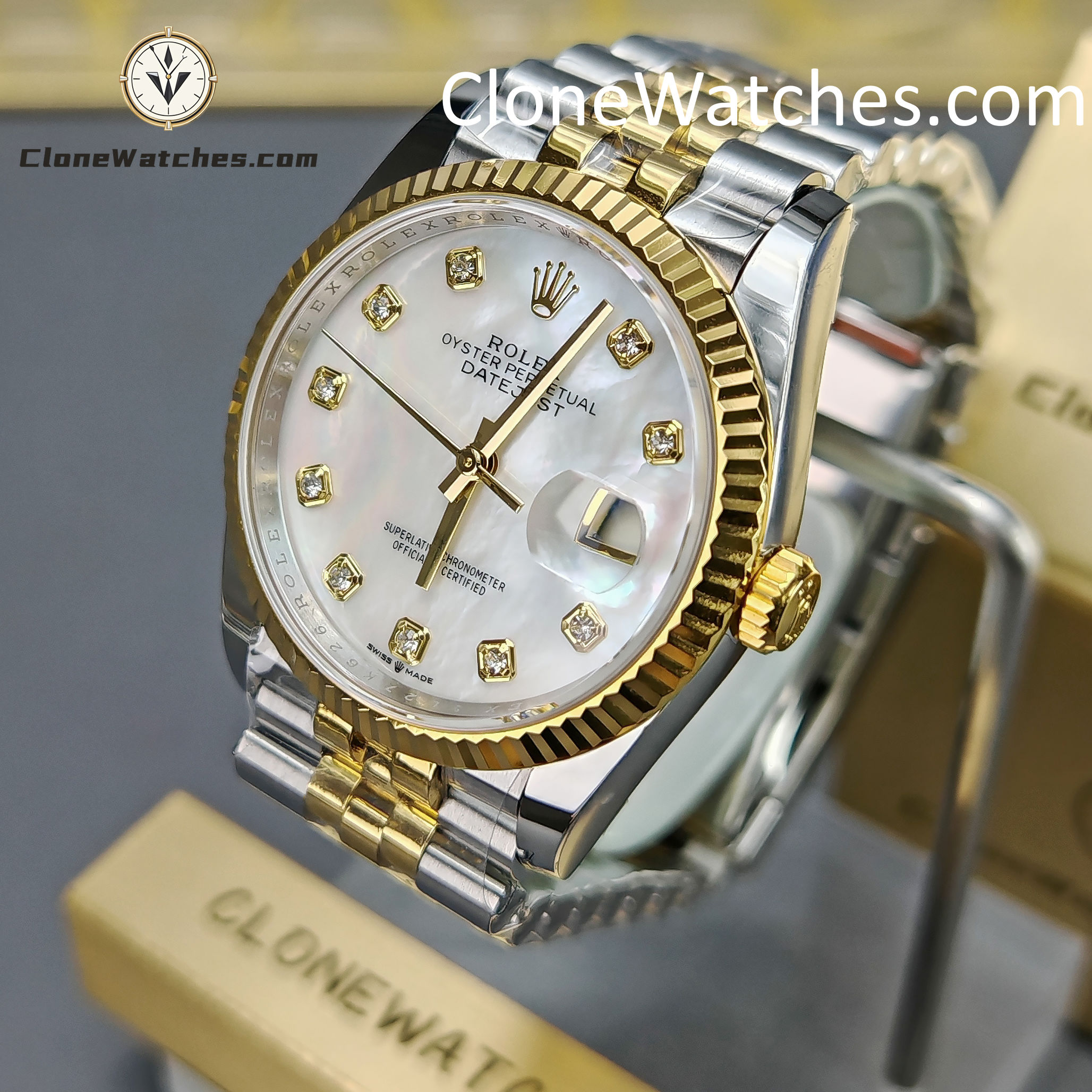 Rolex Super Clone Watch 1:1 DateJust m126233-0023 Mother-of-pearl Dial Jubilee 36MM 3235 Movement - Image 5