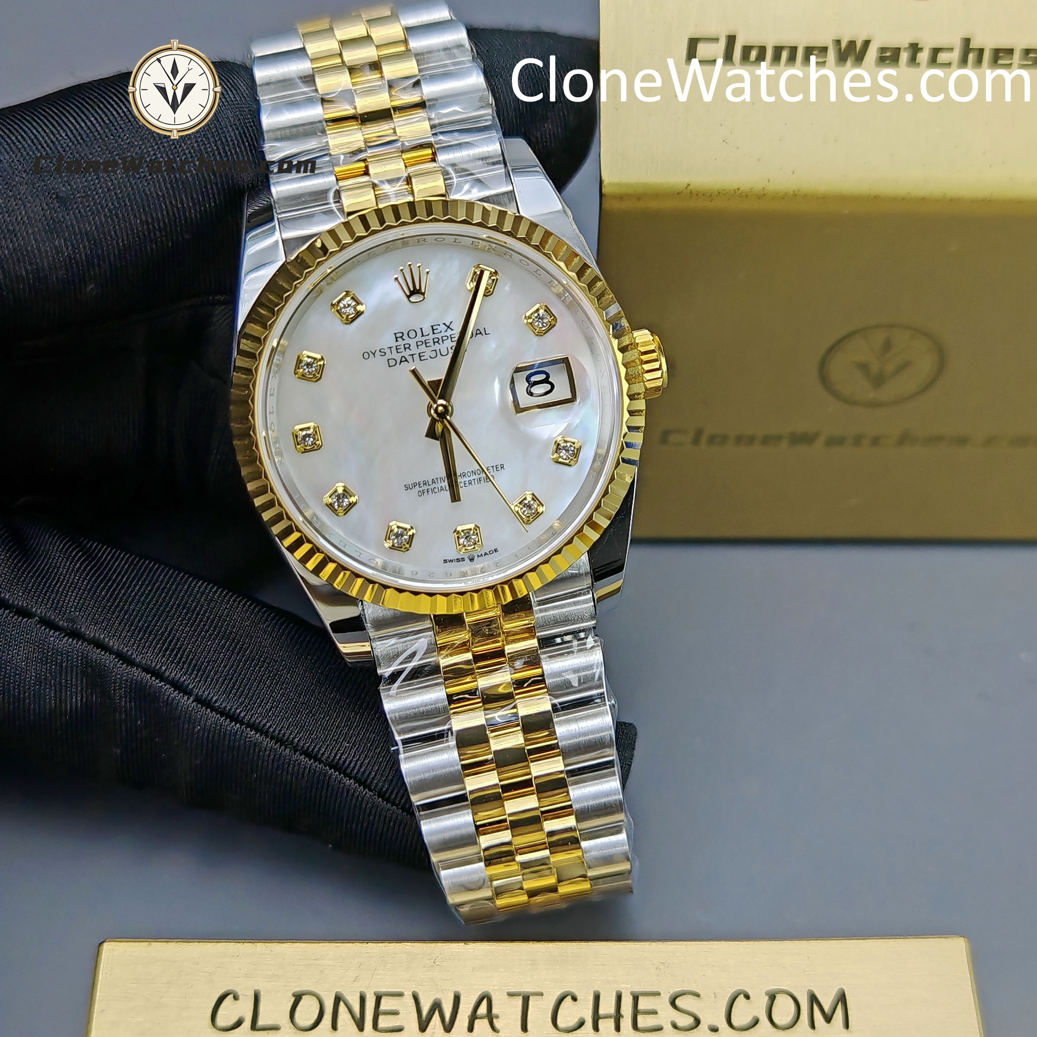 Rolex Super Clone Watch 1:1 DateJust m126233-0023 Mother-of-pearl Dial Jubilee 36MM 3235 Movement - Image 2