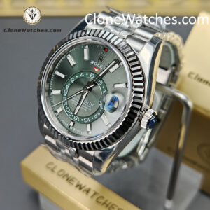 Rolex Super Clone Watches 1:1 Sky Dweller Green Dial Jubilee m336934-0002 9002 Movement