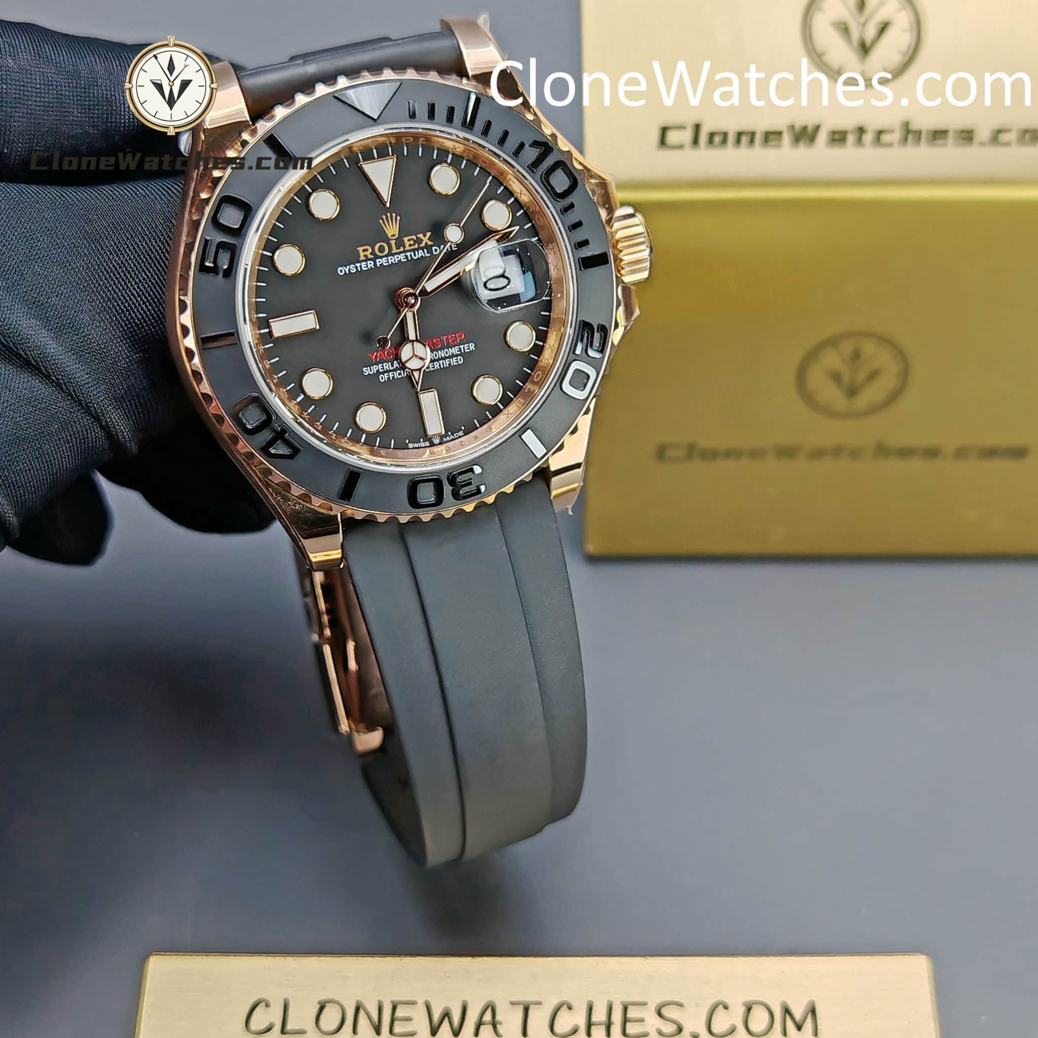 Rolex Super Clone Watches 1:1 Yacht Master 18k Rose Gold m126655-0002 3235 Movement - Image 6