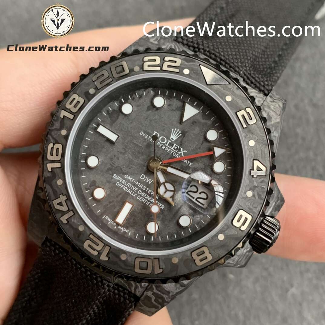 Modified Super Clone Watches 1:1 DIW Rolex GMT Master II NTPT Carbon “ALL BLACK” 3285 Movement - Image 6