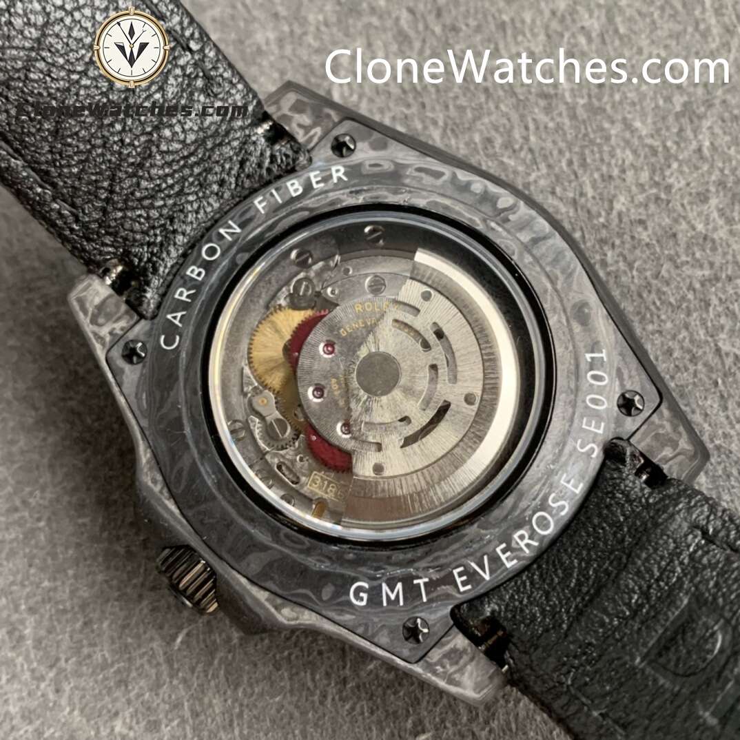 Modified Super Clone Watches 1:1 DIW Rolex GMT Master II NTPT Carbon “ALL BLACK” 3285 Movement - Image 3